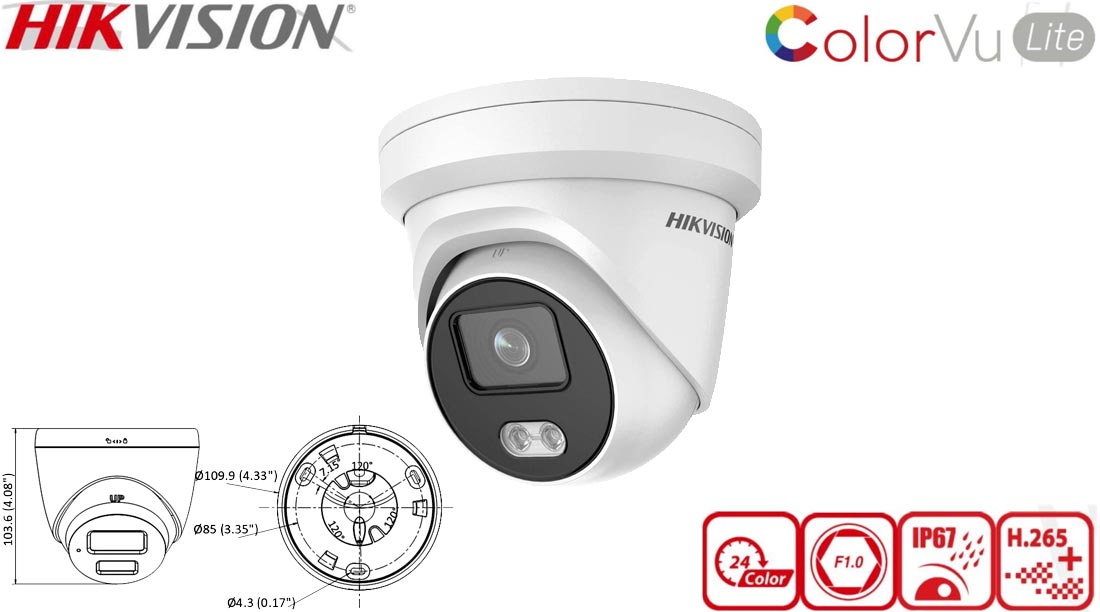 تصویر دوربین مداربسته تحت شبکه Hikvision مدل DS 2CD1347G0 L 01