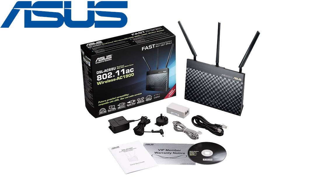 تصویر محتویات مودم ASUS مدل DSL AC51